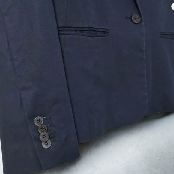 Mango Navy One-Button Blazer - Picture 3 of 7